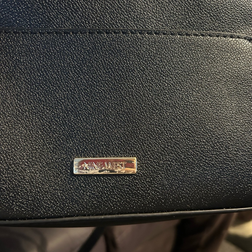 Nine West Black Crossbody Bag with Gold Accents - Picture 3 of 9